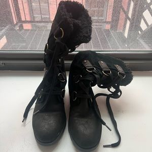 Sorel Black Winter Boots - women’s size 9.5